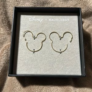 BaubleBar Gold Mickey earrings